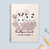 Vriendschap tussen meisjes BFF Schattige Cartoon K Notitieboek