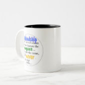 vriendschap tweekleurige koffiemok (Voorkant links)