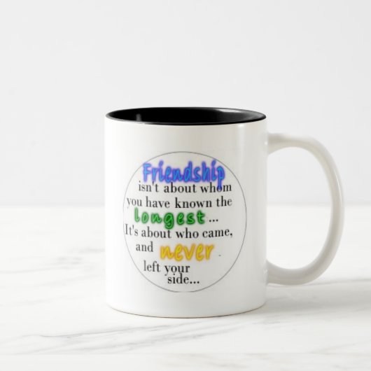 vriendschap tweekleurige koffiemok (Rechts)