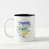 vriendschap tweekleurige koffiemok (Links)