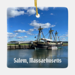 Vriendschap van het Salem-schip in Salem Massachus Keramisch Ornament
