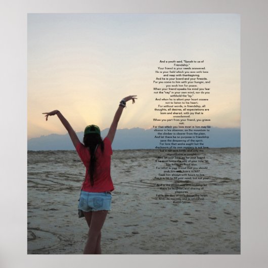 Vriendschap van Kahlil Gibran Poster (Voorkant)