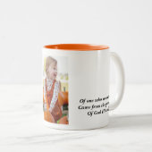 Vriendschap van kinderen tweekleurige koffiemok (Voorkant rechts)