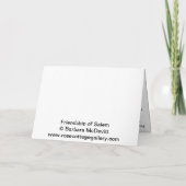 Vriendschap van Salem Kaart (Achterkant)