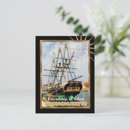 Vriendschap van Salem, Massachusetts Briefkaart (Staand voorkant)