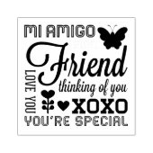 Vriendschap Vele Manieren Rubber Art Stamp Rubberstempel (Afrduk)