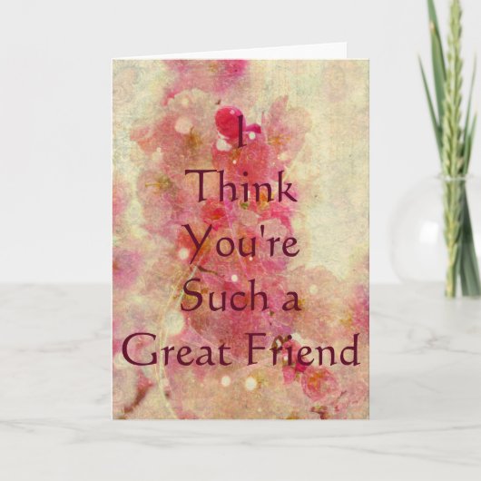 Vriendschap verbazingwekkende quote Cherry Blossom Kaart (Voorkant)