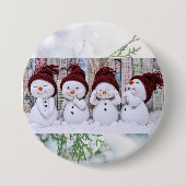 Vriendschap verwarmt een koude dag ronde button 7,6 cm (Voorkant)