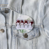 Vriendschap verwarmt een koude dag ronde button 7,6 cm (In situ)