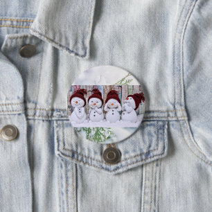 Vriendschap verwarmt een koude dag ronde button 7,6 cm