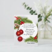 “Vriendschap” Vlakke Kerstkaart (Staand voorkant)