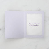 Vriendschap Vlinder op Paarse Lila Blossom Kaart (Binnen)