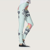 "Vriendschap voor altijd" Quote in Pastel Rainbow Leggings (Rechts)