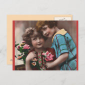 vriendschap voor twee kleine meisjes briefkaart (Voorkant / Achterkant)