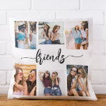Vriendschap Vrienden 6 Foto Collage Keepsake Gift Kussen<br><div class="desc">Vier de essentie van vriendschap met de Vriendschap Vrienden 6 Fotocollage Keepsake Gift Sierkussen. Gepersonaliseerd met een prachtig gerangschikte collage van zes gekoesterde foto's, legt het de speciale momenten vast die met je naaste vrienden worden gedeeld. Gemaakt van hoogwaardige materialen, voegt dit kussen een stijlvolle en sentimentele touch toe aan...</div>