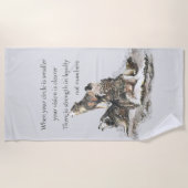 Vriendschap Vrienden Quote Animal Art Strandlaken (Voorkant)