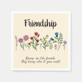 Vriendschap Vrienden zijn als bloemen kleur wereld Servet (Voorkant)