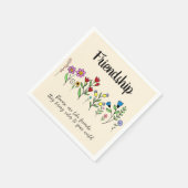 Vriendschap Vrienden zijn als bloemen kleur wereld Servet (Hoek)