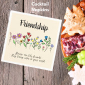 Vriendschap Vrienden zijn als bloemen kleur wereld Servet