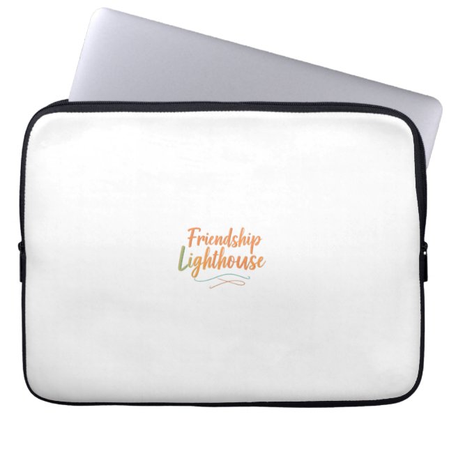 Vriendschap Vuurtoren Laptop Sleeve (Voorkant)