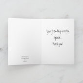 Vriendschap wenskaart met Bijbelvers. Bedankkaart (Binnen)