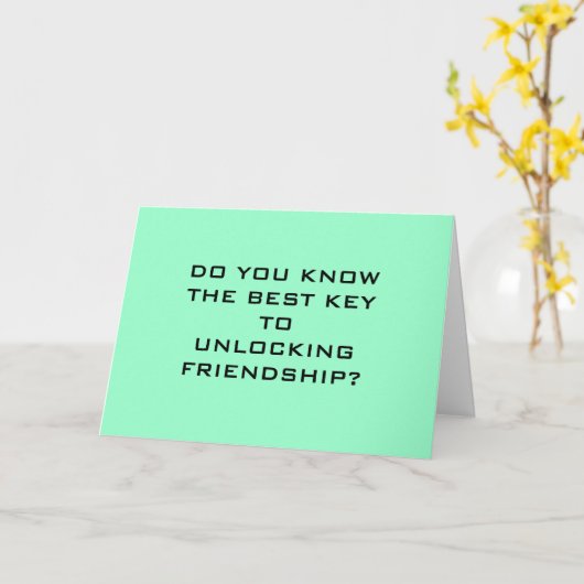 VRIENDSCHAP? WHISKY! VERJAARDAG KAART (Gele Bloem)