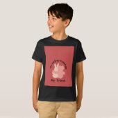 Vriendschap zwart t-shirt (Voorkant volledig)
