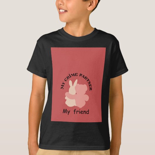 Vriendschap zwart t-shirt (Voorkant)