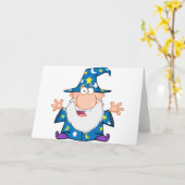 Vriendschappelijke Tovenaar met Open Wapens Kaart (Gele Bloem)