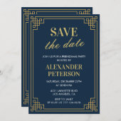 Vriendschappelijke uitnodigingen Save the date Nav (Voorkant / Achterkant)