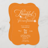 Vriendschappen dankbaar voor de typografie van vri kaart (Voorkant / Achterkant)