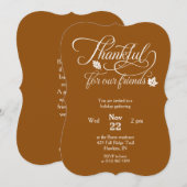 Vriendschappen dankbaar voor de typografie van vri kaart (Voorkant / Achterkant)