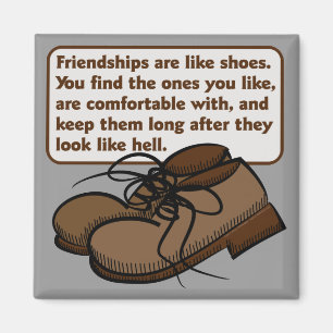 Vriendschappen en schoenen Magnet