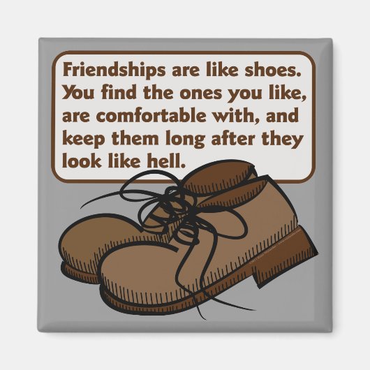 Vriendschappen en Schoenen Magnet (Voorkant)