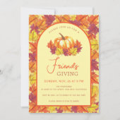 Vriendschappen geven Herfst Pompoen en Fall Leaves Kaart (Voorkant)