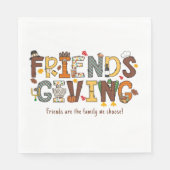 Vriendschappen geven is de familie die we kiezen servet (Voorkant)
