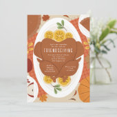 Vriendschappen geven Turkije Dinner Party Kaart (Staand voorkant)