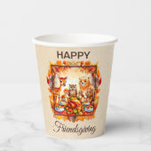 Vriendschappen geven Woodland Dieren Herfst Blader Papieren Bekers (Voorkant)