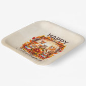 Vriendschappen geven Woodland Dieren Herfst Blader Papieren Bordje (Gebogen)