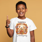 Vriendschappen geven Woodland Dieren Herfst Blader T-shirt