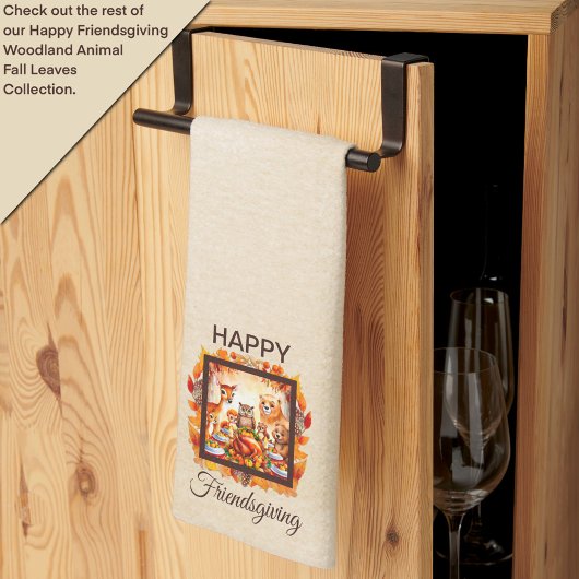 Vriendschappen geven Woodland Dieren Herfst Blader Theedoek