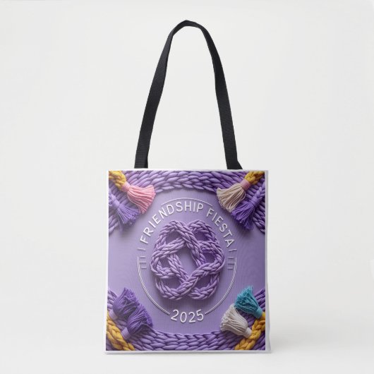 Vriendschaps Raffia Feest Tote Bag (Voorkant)