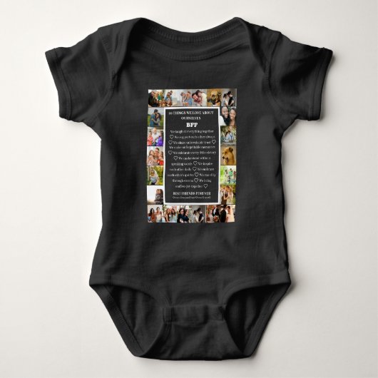 Vriendschaps Waardering | BFF 22 Foto Collage Romper (Voorkant)