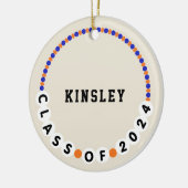 Vriendschapsarmband 2024 Afstuderen Blauw + Sinaas Keramisch Ornament (Links)