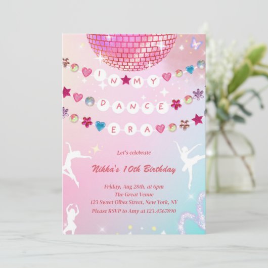 Vriendschapsarmband in mijn ballet uit de danstijd kaart (Staand voorkant)