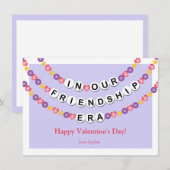 Vriendschapsarmband Kinderklaslokaal Valentijn Feestdagenkaart (Voorkant / Achterkant)