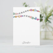 Vriendschapsarmband Meisje Sieraden Kinderen Geper Bedankkaart (Staand voorkant)