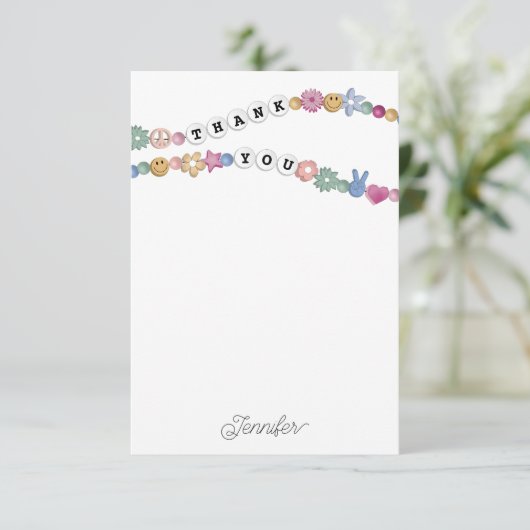 Vriendschapsarmband Meisje Sieraden Kinderen Geper Bedankkaart (Staand voorkant)