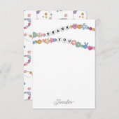 Vriendschapsarmband Meisje Sieraden Kinderen Geper Bedankkaart (Voorkant / Achterkant)