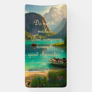 Vriendschapsbanner - 1 Corinthians 15:33 NIV Spandoek